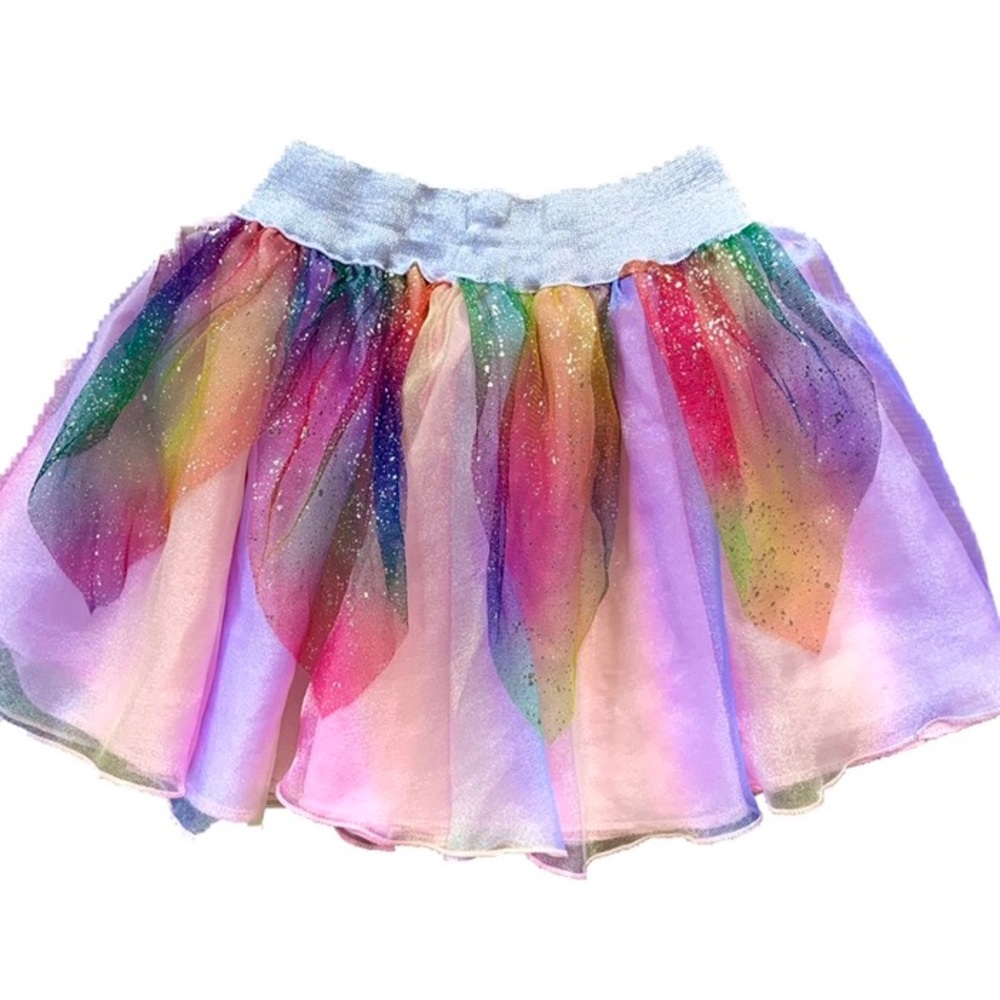 Pink Rainbow Layered Sequin Tutu Skirt